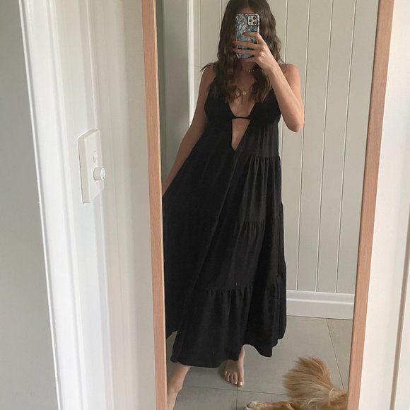 Sndys Indigo Dress Black Maxi - Picture 2 of 4